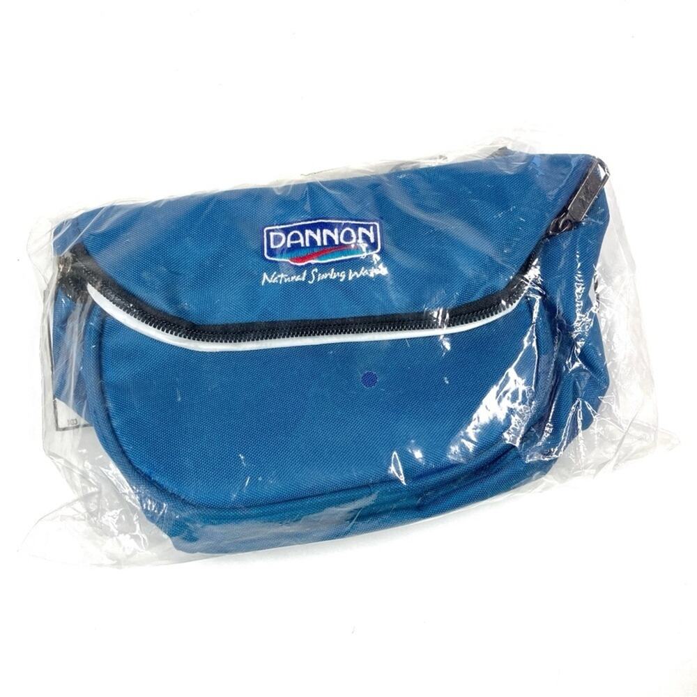 Vintage Dannon Water Blue Belt Bag Fanny Pack NEW